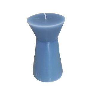 Bouclair Textured Tide Geo Candle Light Blue 9 x 18 cm