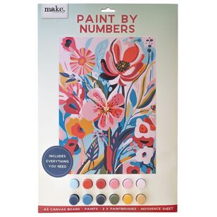 Make Floral Paint By Numbers Multicoloured