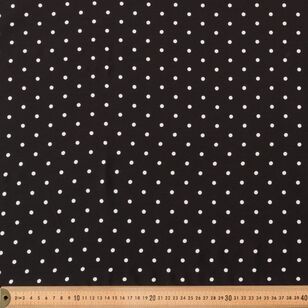 Polka Dots 135 cm Rayon Fabric Black 135 cm