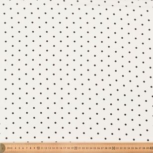 Polka Dots 135 cm Rayon Fabric White 135 cm
