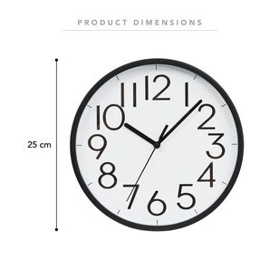 Frame Depot Cora Clock White & Black 25 cm