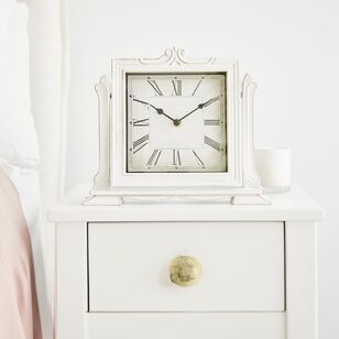 Frame Depot Adola Textured Clock Off White 24 cm