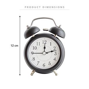 Frame Depot Clara Bedside Alarm Clock Black 12 cm