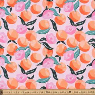 Tara Reed Orange Blossom 112 cm Cotton Drill Fabric Pink 112 cm