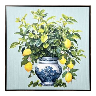 KOO Natures Abode Lemons Framed Print Multicoloured 55 x 55 cm