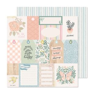American Crafts Gingham Garden Be Kind Loose Paper Be Kind 12 x 12 in