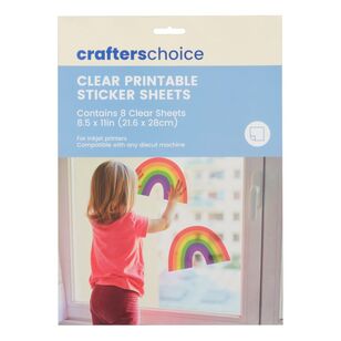 Craftables Sticker Paper Crafters Choice Printable Sticker Paper Sheets 8 Pack Clear | Spotlight ...