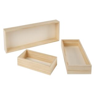 Crafters Choice Wood Tray 3 Pack Natural