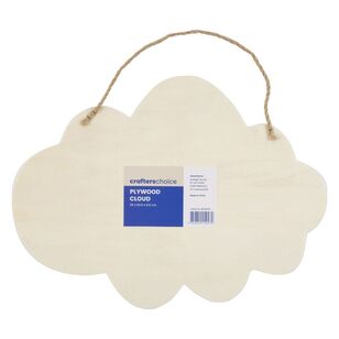 Crafters Choice Hanging Wooden Cloud  Natural 34 x 24.5 x 0.5 CM