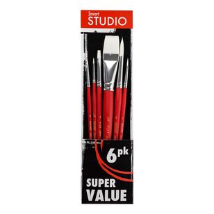 Jasart Studio Super Value Brush Set 6 Pack Multicoloured