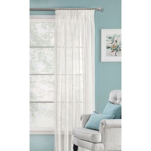 White Home Selina Sheer Pencil Pleat Curtain Champagne