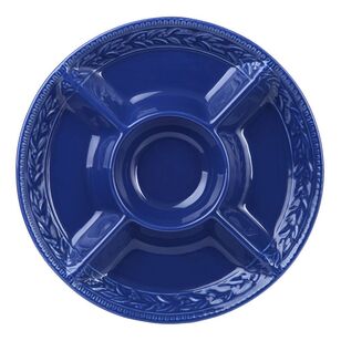 Casa Domani Leccino Chip & Dip Platter Blue 35 cm