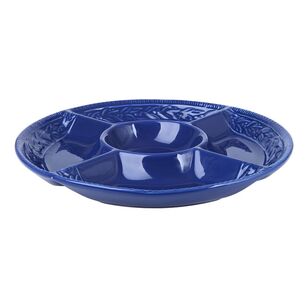 Casa Domani Leccino Chip & Dip Platter Blue 35 cm