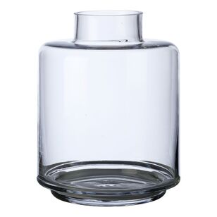 Casa Domani Moda Cylinder Collar Vase Clear 25 cm