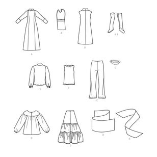 Simplicity S9869 1970s Doll Clothes for 11 45323 inch Fashion Doll ...