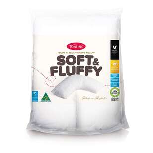 Tontine Soft & Fluffy Fleece V-Shape Pillow White V Shape
