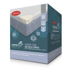 Tontine ComforTech Memory Foam Mattress Topper White