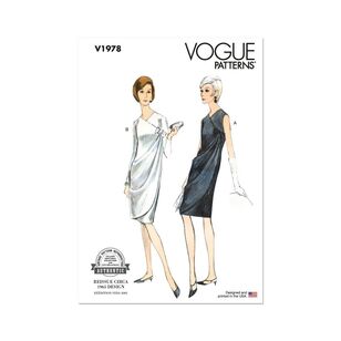 Vogue V1978 Misses' Vintage Dresses Pattern White