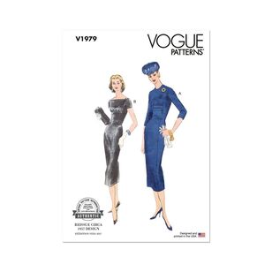Vogue V1979 Misses' Vintage Dresses Pattern White