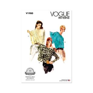 Vogue V1980 Misses' Vintage Blouse Pattern White
