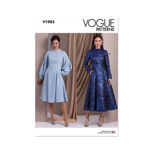 Vogue V1983 Misses' Fit and Flare Dresses Pattern White