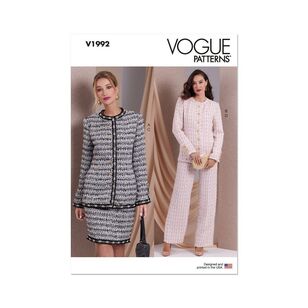 Vogue V1992 Misses' Jackets, Skirt and Pants Pattern White