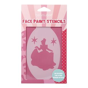 Be Yourself Princess Face Paint Stencils Kit Multicoloured