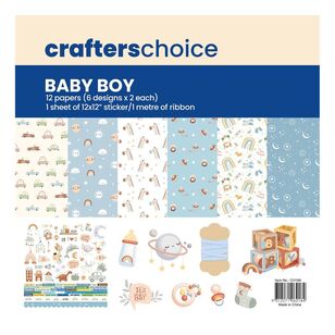 Crafters Choice Paper Collection Baby Boy Multicoloured