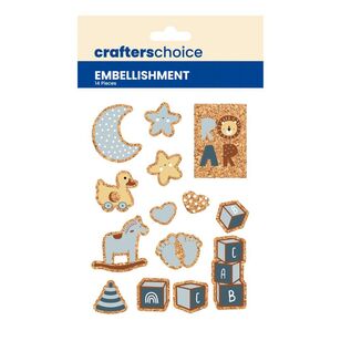 Crafters Choice Baby Boy Embellishments Multicoloured