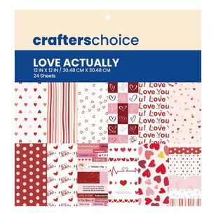 Crafters Choice Paper Pad 12 x 12" Love Multicoloured