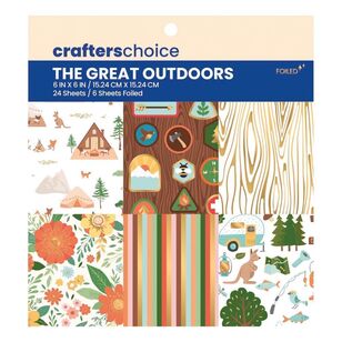 Crafters Choice Paper Pad 6 x 6" The Great Outdoors Multicoloured 12 x 12 in