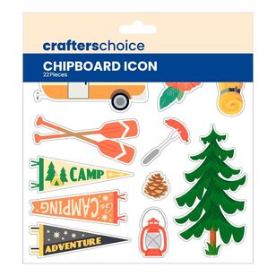 Crafters Choice Chipboard Icons The Great Outdoors Multicoloured 6 x 6 in
