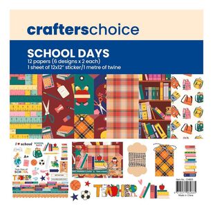 Crafters Choice Paper Collection School Days Multicoloured