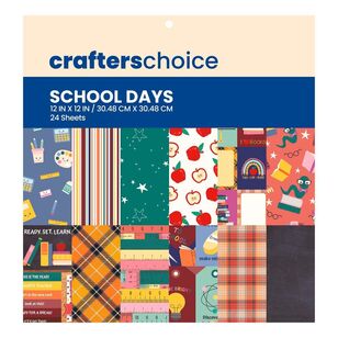 Crafters Choice Paper Pad 12 x 12" School Days Multicoloured