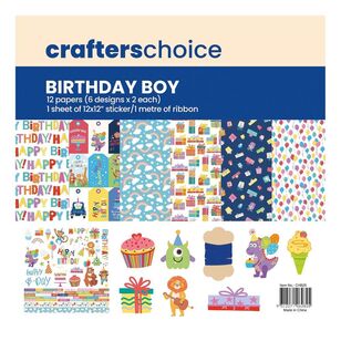 Crafters Choice Paper Collection Birthday Boy Multicoloured
