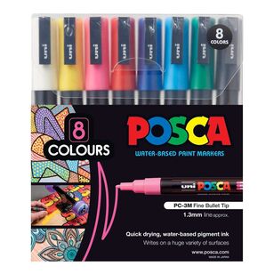 Posca PC-3M 8 Pack Poster Markers Multicoloured
