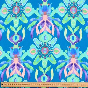 Patsy 135 cm Rayon Fabric Blue