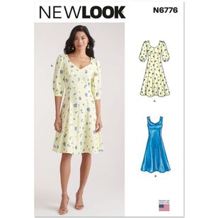 New Look N6776 Misses' Dress with Sleeve Variations Pattern