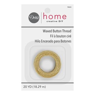 Waxed Button Thread 18 Metres Natural
