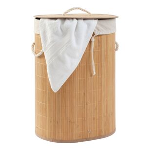 KOO Bamboo Bathroom Hamper Natural 40 x 30 x 55 cm
