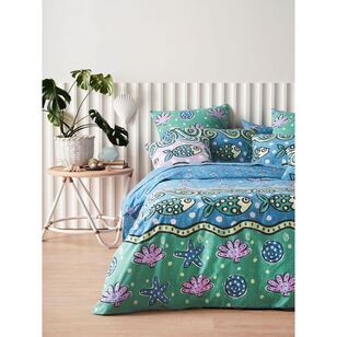 Cathie Maney Whitsunday Tide Quilt Cover Set Blue Queen