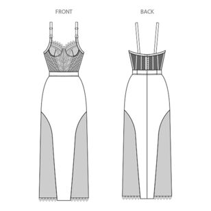 S3085 Pattern Simplicity S3085 Misses' & Women's Corset Dress Pattern White ...