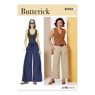 Butterick B7024 Misses' Pants in Two Lengths and Tie Belt Sewing