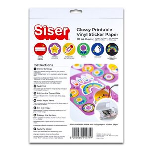 Siser Matte Printable Vinyl Sticker Paper 10 Pack White