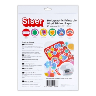 Siser 10 Sheet A4 Holographic Printable Vinyl Sticker Paper Holographic A4