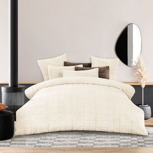 KOO Stevie Teddy Quilt Cover Set Winter White Single | Spotlight Australia