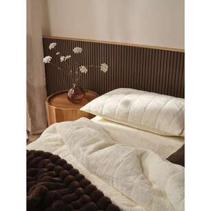 KOO Stevie Teddy Quilt Cover Set Winter White Single | Spotlight Australia