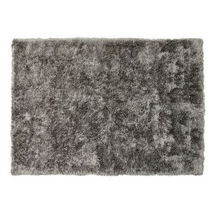Luxury Living Nelson Shaggy Rug Silver Silver