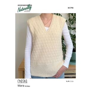 Chaska Patterns Naturally Chaska Wara 8 Ply Leaflet N1790 Multicoloured