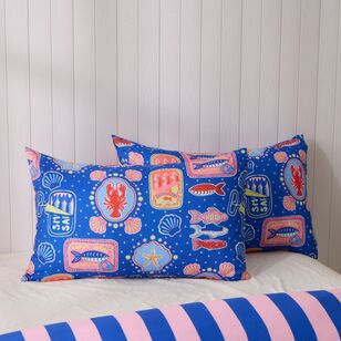 Shell Creatures Paint Craft Ombre Home Bright Coastal Pearl Quilt Cover Set Multicoloured ...
